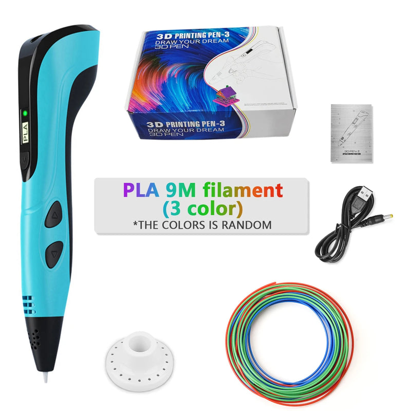 New 3D Pen for Children Kids Creative Diy 3D Printing Pens PLA Filament Portable Child's Birthday Gift with Christmas