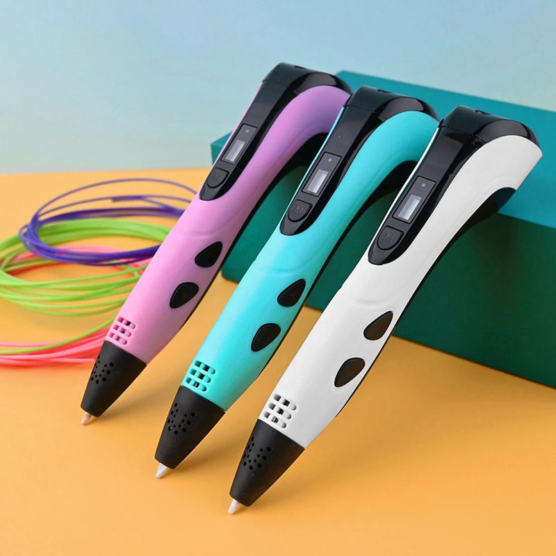 New 3D Pen for Children Kids Creative Diy 3D Printing Pens PLA Filament Portable Child's Birthday Gift with Christmas